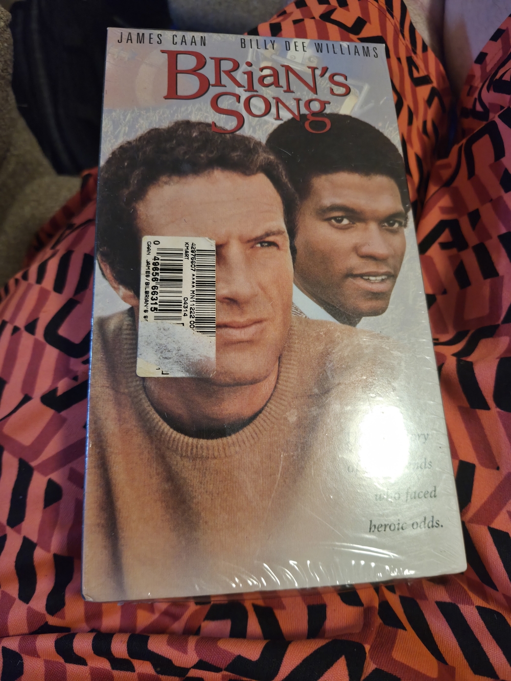 Columbia Brian's Song VHS with Beige and Black Cover Art